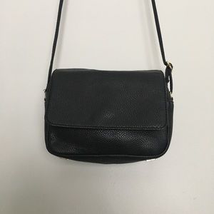 H&M Faux Leather Crossbody Bag in Black